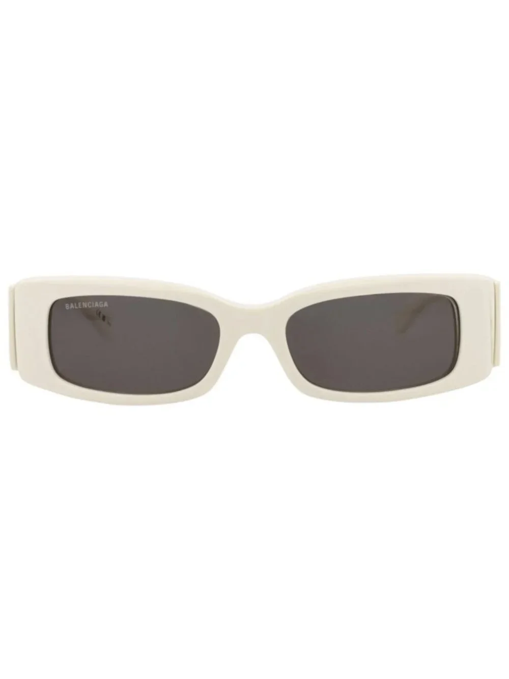New Balenciaga Women's Sunglasses Square Rectangle Recycled Acetate Frame White